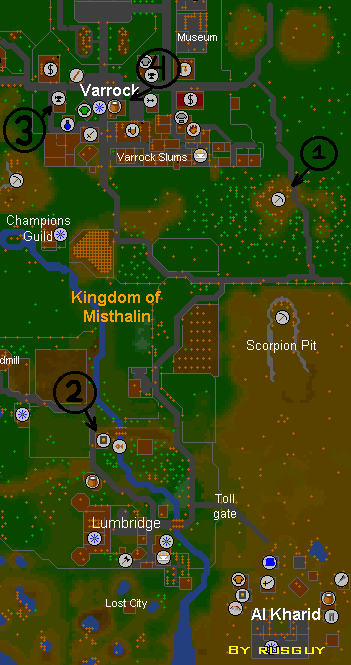 Карта начинающего шахтёра, кузнеца